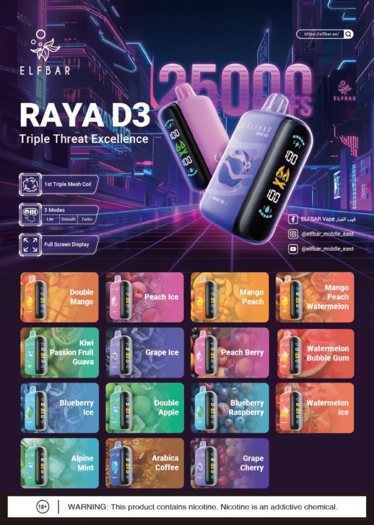 Elf Bar Raya D3 25000 Puffs House of Vapes India